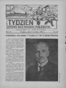 Tydzień: pismo dla rodzin polskich: dodatek niedzielny do "Gazety Szamotulskiej" 1934.12.09 R.9 Nr47