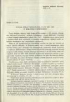 Wykaz strat wojennych z lat 1939-1945 w Bibliotece Kórnickiej. Pamiętnik Biblioteki Kórnickiej Z. 14.