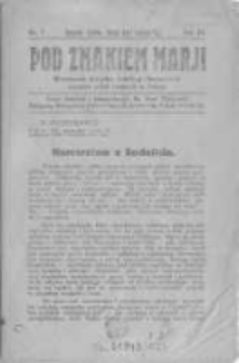 Pod Znakiem Marji: miesięcznik Związku Sodalicyj Marjańskich uczniów szkół średnich w Polsce. 1923.04.01 R.3 nr7