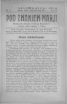 Pod Znakiem Marji: miesięcznik Związku Sodalicyj Marjańskich uczniów szkół średnich w Polsce. 1924.02.01 R.4 nr5
