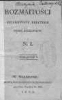 Rozmaitości Ofiarowane Dziatkom Przez życzliwych. Nr1