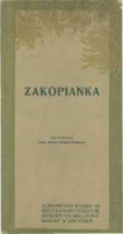 "Zakopianka": jednodniówka wydana na rzecz Stow. Uczącej się Młodzieży Polskiej "Pomoc Bratnia" w Zakopanem