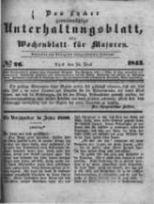 Das Lycker gemeinnützige Unterhaltungsblatt, ein Wochenblatt für Masuren. 1843.06.24 Nr26