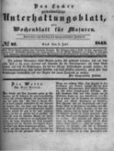 Das Lycker gemeinnützige Unterhaltungsblatt, ein Wochenblatt für Masuren. 1843.07.01 Nr27