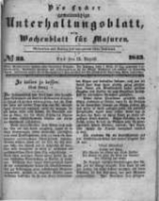 Das Lycker gemeinnützige Unterhaltungsblatt, ein Wochenblatt für Masuren. 1843.08.12 Nr33