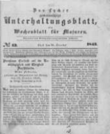 Das Lycker gemeinnützige Unterhaltungsblatt, ein Wochenblatt für Masuren. 1843.10.21 Nr43