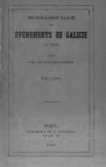 Récapitulation exacte des événements de Galicie en 1846