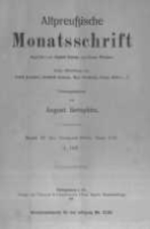 Altpreussische Monatsschrift, Der Neuen Preussischen Provinzial-Blätter. 1910 Bd.47 heft 1