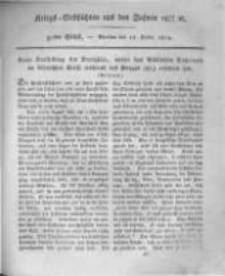 Kriegs-Geschichten aus den Jahren 1812/13 etc. oder Darstellungen und Schilderungen aus den Feldz&uuml;gen der Franzosen und der verb&uuml;ndeten Truppen.... 1814 Band 2 st&uuml;ck 50