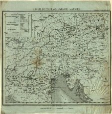 Südöstl. Deutschland Lombardei und Venedig. Politische Karte. Entworfen und gez. von H. Lange