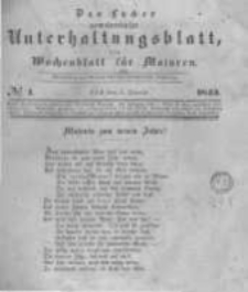 Das Lycker gemeinnützige Unterhaltungsblatt, ein Wochenblatt für Masuren. 1845.01.01 Nr1