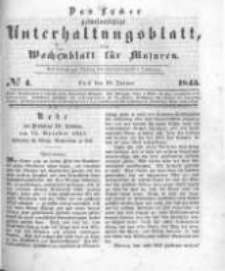 Das Lycker gemeinnützige Unterhaltungsblatt, ein Wochenblatt für Masuren. 1845.01.18 Nr4