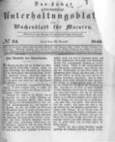 Das Lycker gemeinnützige Unterhaltungsblatt, ein Wochenblatt für Masuren. 1845.08.16 Nr34