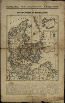 Karte von Dänemark und Schleswig-Holstein