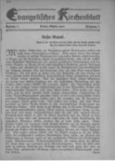 Evangelisches Kirchenblatt: Monatsschrift f&uuml;r evangelisches Leben in Polen. 1922 Jahrgang 1 nr1