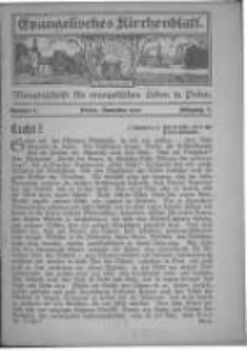 Evangelisches Kirchenblatt: Monatsschrift f&uuml;r evangelisches Leben in Polen. 1922 Jahrgang 1 nr2