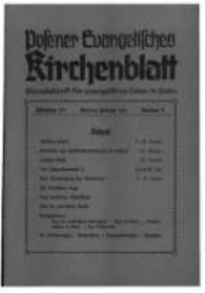 Posener Evangelisches Kirchenblatt: Monatsschrift f&uuml;r evangelisches Leben in Polen. 1937 Jahrgang 15 nr5