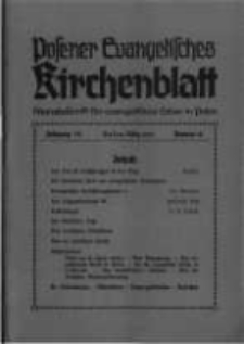 Posener Evangelisches Kirchenblatt: Monatsschrift f&uuml;r evangelisches Leben in Polen. 1937 Jahrgang 15 nr6