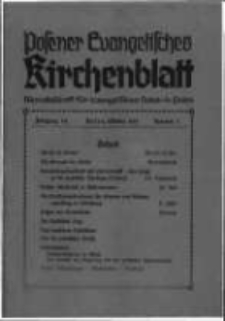Posener Evangelisches Kirchenblatt: Monatsschrift f&uuml;r evangelisches Leben in Polen. 1937 Jahrgang 16 nr1