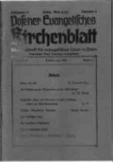 Posener Evangelisches Kirchenblatt: Monatsschrift f&uuml;r evangelisches Leben in Polen. 1939 Jahrgang 17 nr8