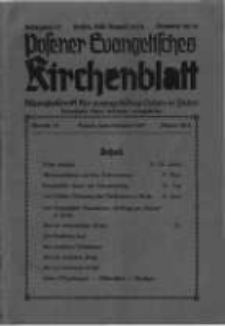 Posener Evangelisches Kirchenblatt: Monatsschrift f&uuml;r evangelisches Leben in Polen. 1939 Jahrgang 17 nr10-11