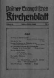 Posener Evangelisches Kirchenblatt: Monatsschrift f&uuml;r evangelisches Leben in Polen. 1940 Jahrgang 19 nr1