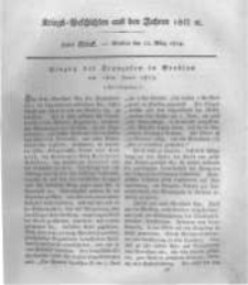 Kriegs-Geschichten aus den Jahren 1812/13 etc. oder Darstellungen und Schilderungen aus den Feldzügen der Franzosen und der verbündeten Truppen.... 1814 Band 1 stück 10