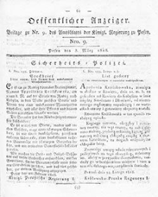 Amtsblatt der K&ouml;niglichen Regierung zu Posen: Jahrgang 1818.03.10 Nr10