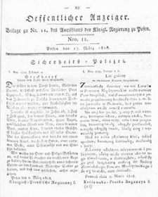 Amtsblatt der Königlichen Regierung zu Posen: Jahrgang 1818.03.24 Nr12