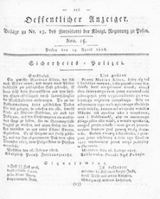 Amtsblatt der Königlichen Regierung zu Posen: Jahrgang 1818.04.21 Nr16