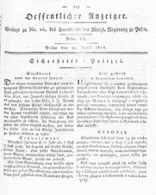 Amtsblatt der Königlichen Regierung zu Posen: Jahrgang 1818.04.28 Nr17