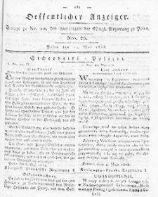 Amtsblatt der K&ouml;niglichen Regierung zu Posen: Jahrgang 1818.05.26 Nr21