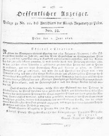 Amtsblatt der K&ouml;niglichen Regierung zu Posen: Jahrgang 1818.06.09 Nr23