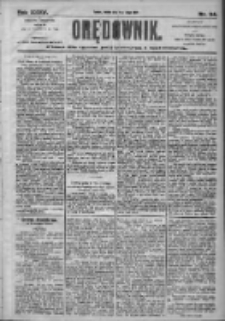 Orędownik: pismo dla spraw politycznych i społecznych 1905.02.11 R.35 Nr34