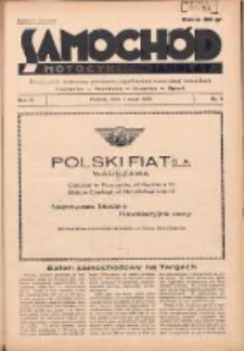 Samochód, Motocykl, Samolot: dwutygodnik ilustrowany poświęcony zagadnieniom nowoczesnej komunikacji 1935.05.01 R.2 Nr9