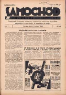 Samochód, Motocykl, Samolot: dwutygodnik ilustrowany poświęcony zagadnieniom nowoczesnej komunikacji 1935.06.15 R.2 Nr12