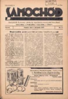 Samochód, Motocykl, Samolot: dwutygodnik ilustrowany poświęcony zagadnieniom nowoczesnej komunikacji 1935.11.01 R.2 Nr21