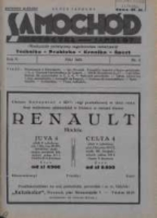 Samochód, Motocykl, Samolot: miesięcznik poświęcony zagadnieniom motoryzacji 1938 maj R.5 Nr5