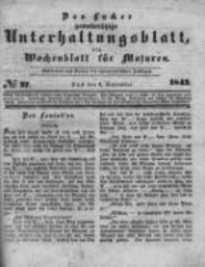 Das Lycker gemeinnützige Unterhaltungsblatt, ein Wochenblatt für Masuren. 1843.09.09 Nr37
