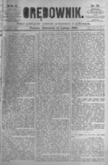 Orędownik: pismo poświęcone sprawom politycznym i sp&oacute;łecznym. 1880.02.12 R.10 nr19