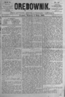 Orędownik: pismo poświęcone sprawom politycznym i spółecznym. 1880.05.11 R.10 nr57