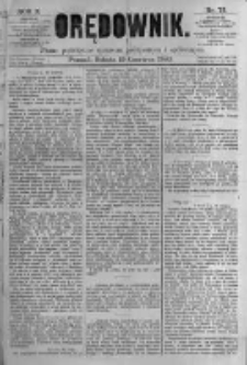 Orędownik: pismo poświęcone sprawom politycznym i sp&oacute;łecznym. 1880.06.19 R.10 nr73
