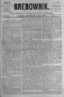 Orędownik: pismo poświęcone sprawom politycznym i spółecznym. 1880.07.22 R.10 nr87