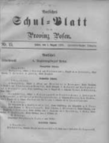 Amtliches Schul-Blatt f&uuml;r die Provinz Posen 1899.08.05 Jg.32 Nr15