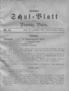 Amtliches Schul-Blatt f&uuml;r die Provinz Posen 1899.11.05 Jg.32 Nr21