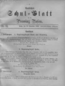 Amtliches Schul-Blatt f&uuml;r die Provinz Posen 1899.11.20 Jg.32 Nr22
