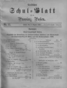Amtliches Schul-Blatt f&uuml;r die Provinz Posen 1900.08.05 Jg.33 Nr15