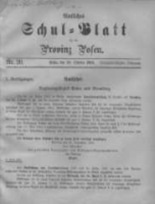 Amtliches Schul-Blatt f&uuml;r die Provinz Posen 1900.10.20 Jg.33 Nr20