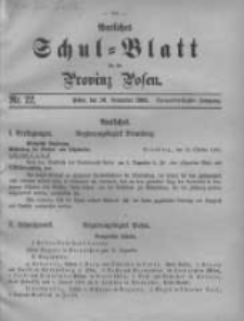 Amtliches Schul-Blatt f&uuml;r die Provinz Posen 1900.11.20 Jg.33 Nr22