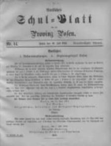 Amtliches Schul-Blatt für die Provinz Posen 1901.07.20 Jg.34 Nr14